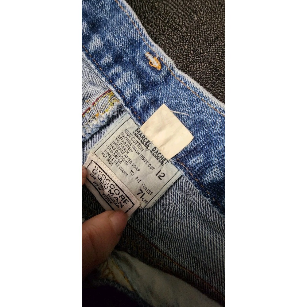 Vintage 90s‎ Marcel Dachet Denim Jeans Womens 12 W26 Blue Australia Acid Wash - Picture 8 of 12